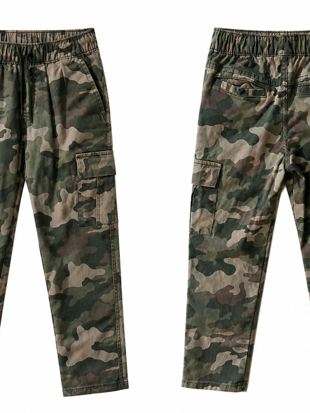 Men's Camouflage Cargo Pants - Green Camo